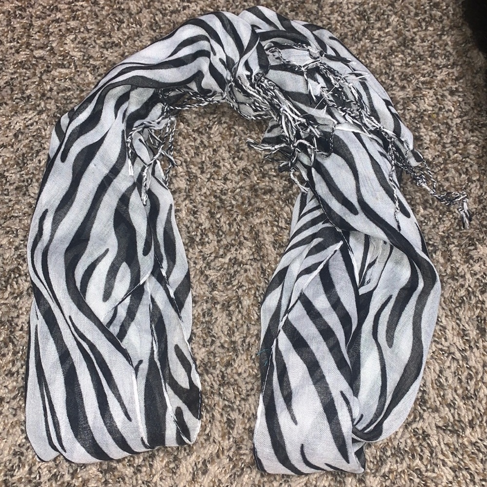 Zebra print scarf